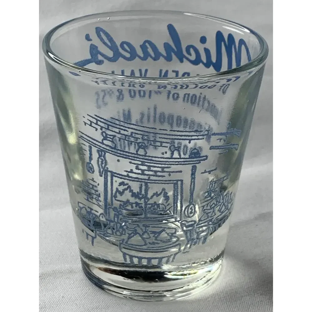 Vintage 1950s Michael’s Golden Valley MN Advertising Shot Glass JU 1400